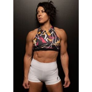 Flag nor Fail vivid sports bra color stealth print size medium new with tag